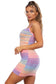 PASTELLA RAINBOW BODYCON MINI DRESS