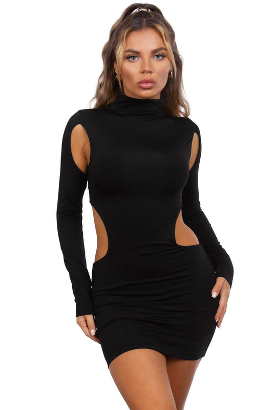 THIERRY LONG SLEEVE MINI DRESS